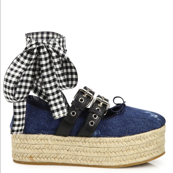 miu miu denim shoes